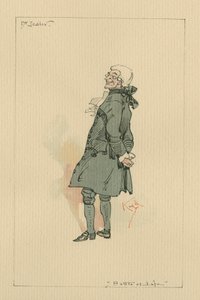 ジェドラー博士-生命の戦い、1920年代（紙にトイレとペンとインク） 作： Joseph Clayton Clarke